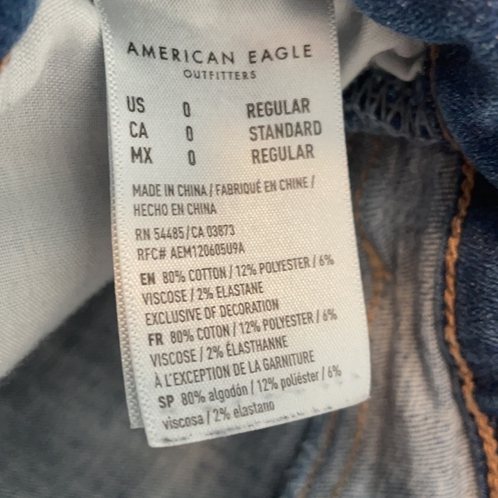 American Eagle Patched Jeans Size 0 - Picture 8 of 11